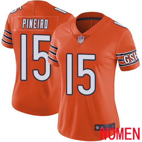 Chicago Bears Limited Orange Women Eddy Pineiro Alternate Jersey NFL Football 15 Vapor Untouchable